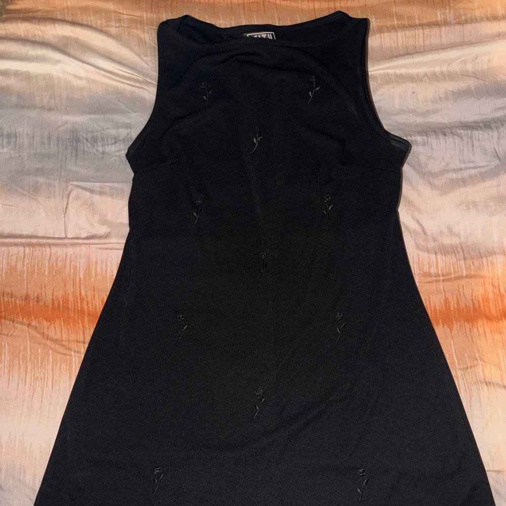 Black mini dress